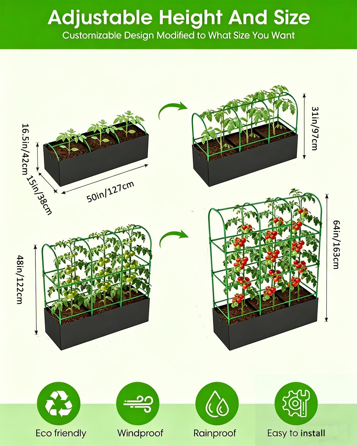 MQJIAZHI breathable grow bag enhances root space and air circulation for healthier roots.