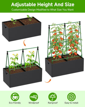 MQJIAZHI grow bag with breathable fabric promotes healthier root growth.