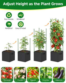 MQJIAZHI 17-gallon grow bag offering soil containment for stable plant growth.