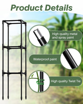 MQJIAZHI indoor-outdoor garden trellis helps plants reach light efficiently.