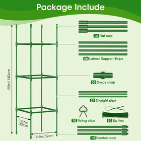 MQJIAZHI multi-use trellis supports tomatoes, peppers, beans and more.