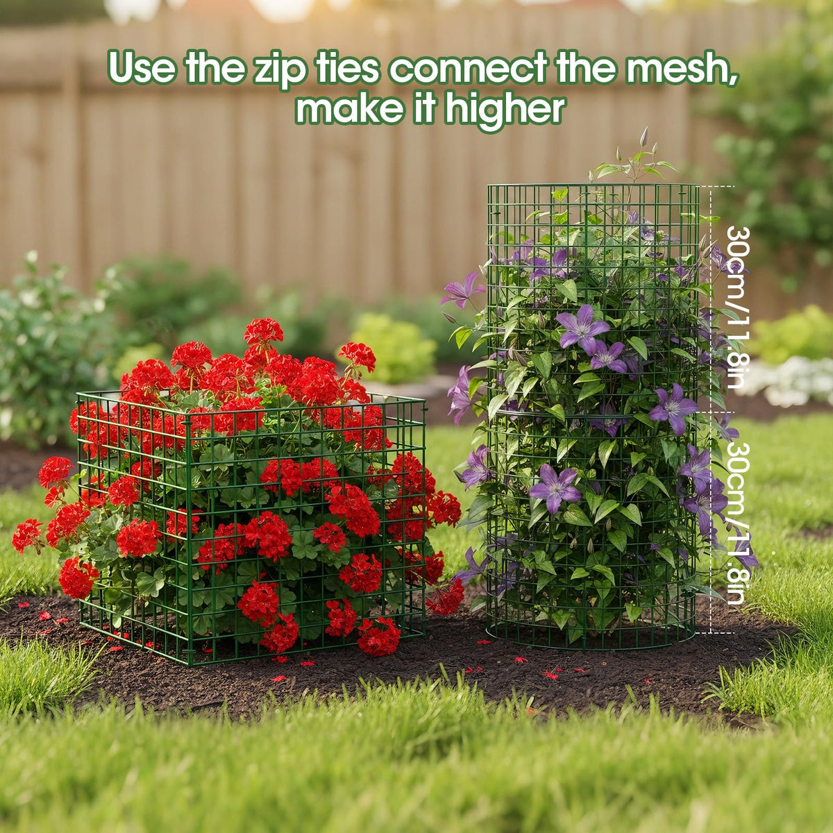 MQJIAZHI 2.5 cm mesh openings let water and pollinators through