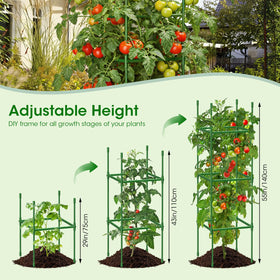 MQJIAZHI tomato cage vertical support keeps vines neat and off the ground.