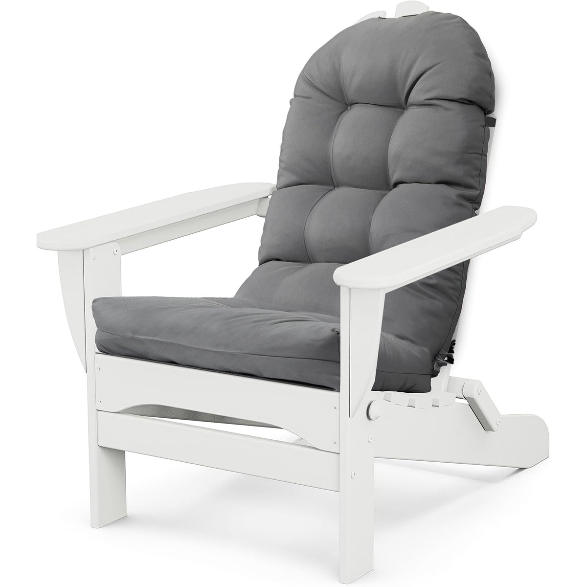 MQK Adirondack chair cushion with water-repellent fabric for outdoor use.