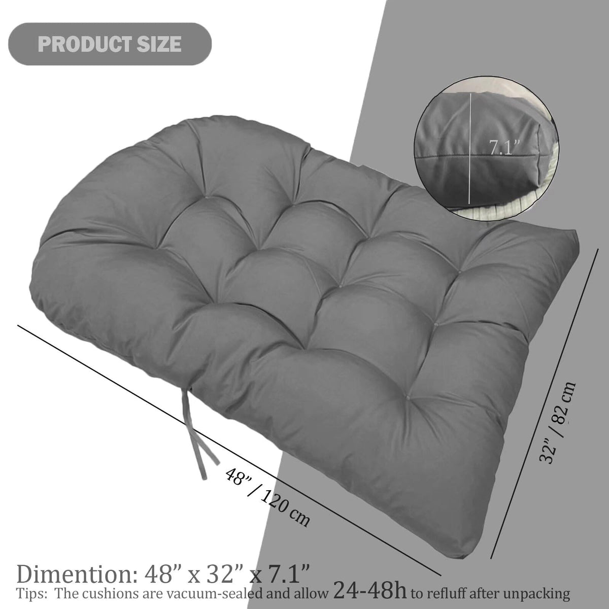 MQK Cushion cleaning and sun-drying are easy after outdoor use.