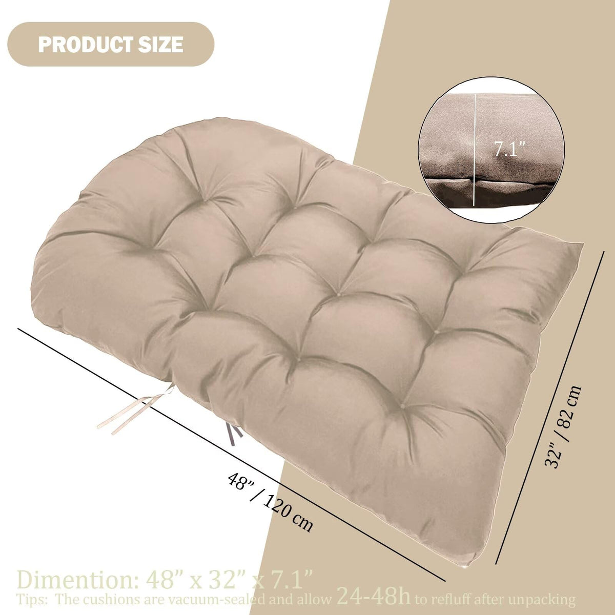 MQK Outdoor hanging cushion fits many egg chairs, expanding lounging options.