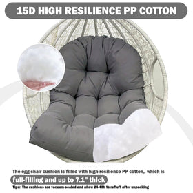 MQK Patio Cushion fits diverse egg chairs for porch, yard, or indoor spaces.