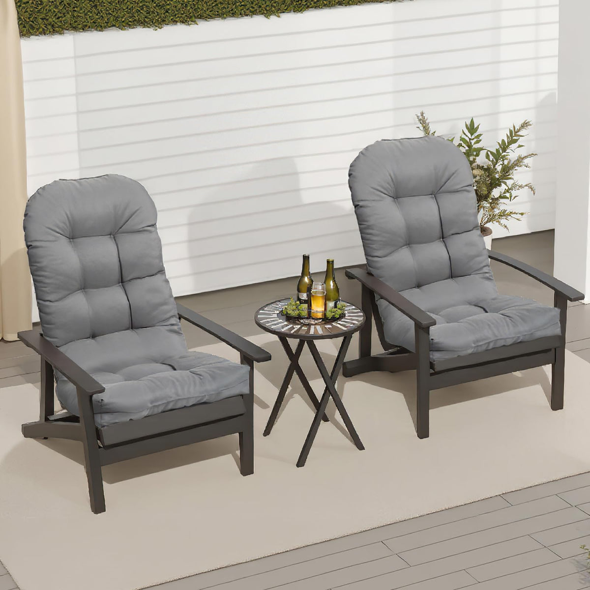 MQK rocking chair cushion with high-back support for comfortable seating.