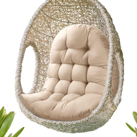 MQK Thick Egg Chair Cushion in large 48x32x7, ideal for outdoor lounging.