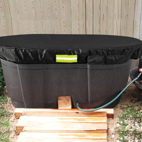 Secure bottom bungee keeps cover fixed during wind and weather