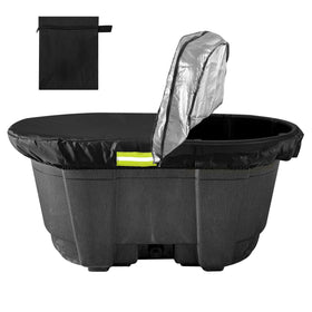 MQLD Rubermaid 100 Gal stock tank cover with zipper access for quick checks