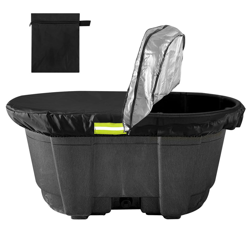 MQLD Rubermaid 100 Gal stock tank cover with zipper access for quick checks