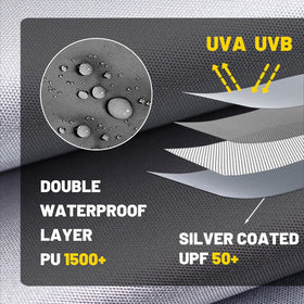 MQoutdoor UPF50+ sun shielding for outdoor use.