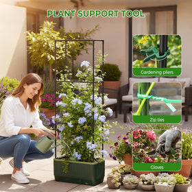 MQUPIN 3-in-1 planter, cage, and trellis versatile design