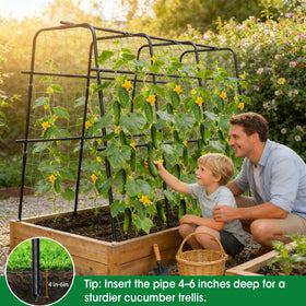MQUPIN cucumber trellis large 47x63 inch climbing area supports multiple vines