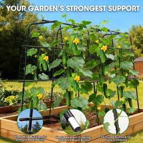 MQUPIN cucumber trellis easy DIY assembly for flexible garden shapes
