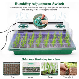 MQUPIN humidity dome with vents helps maintain ideal moisture and airflow.