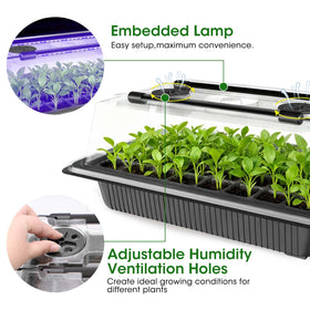 MQUPIN humidity dome with adjustable vents maintains balanced moisture and airflow.