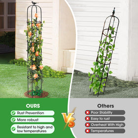 MQUPIN rustproof metal trellis close-up highlights durable finish