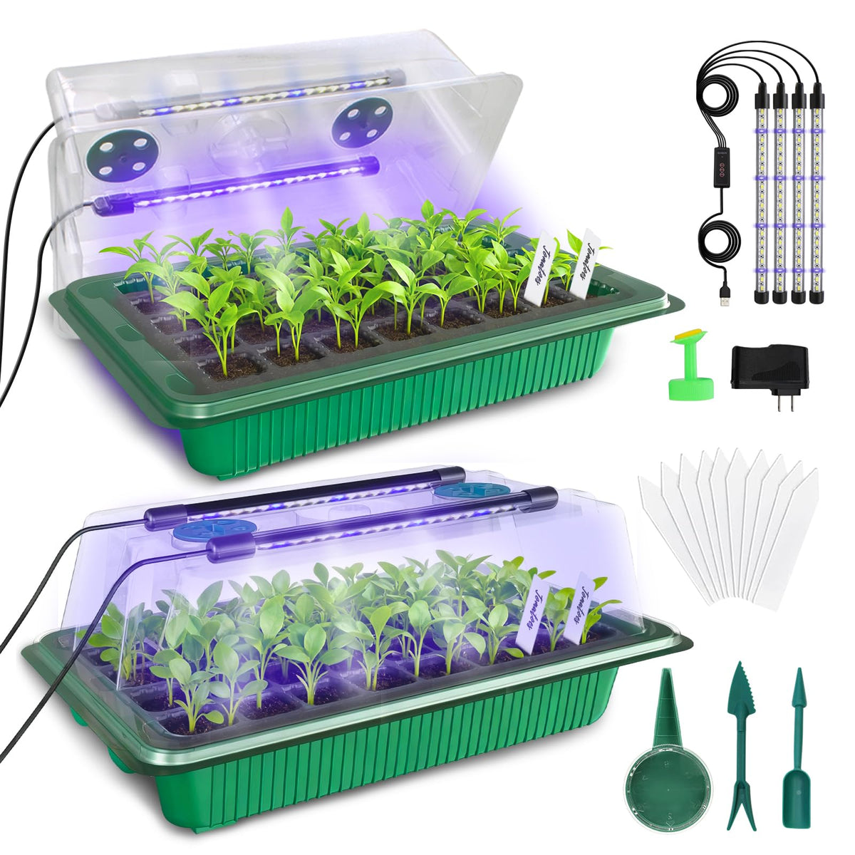 MQUPIN seed starter tray with 80 cells for starting multiple seedlings at once.