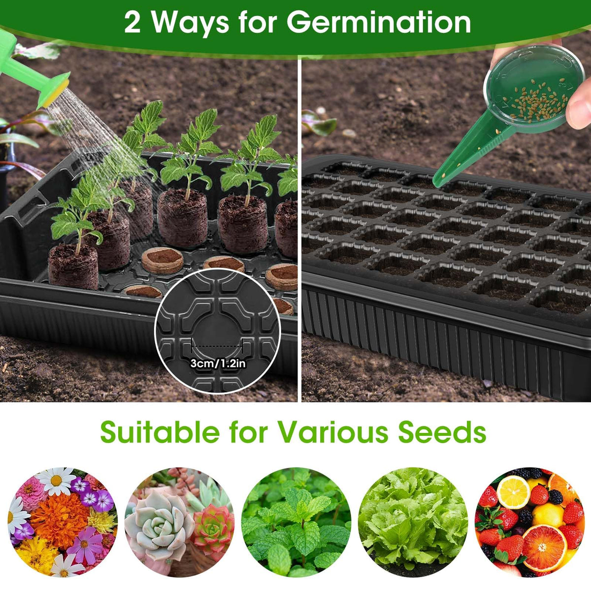 MQUPIN seeder and plant labels streamline sowing and tracking varieties.