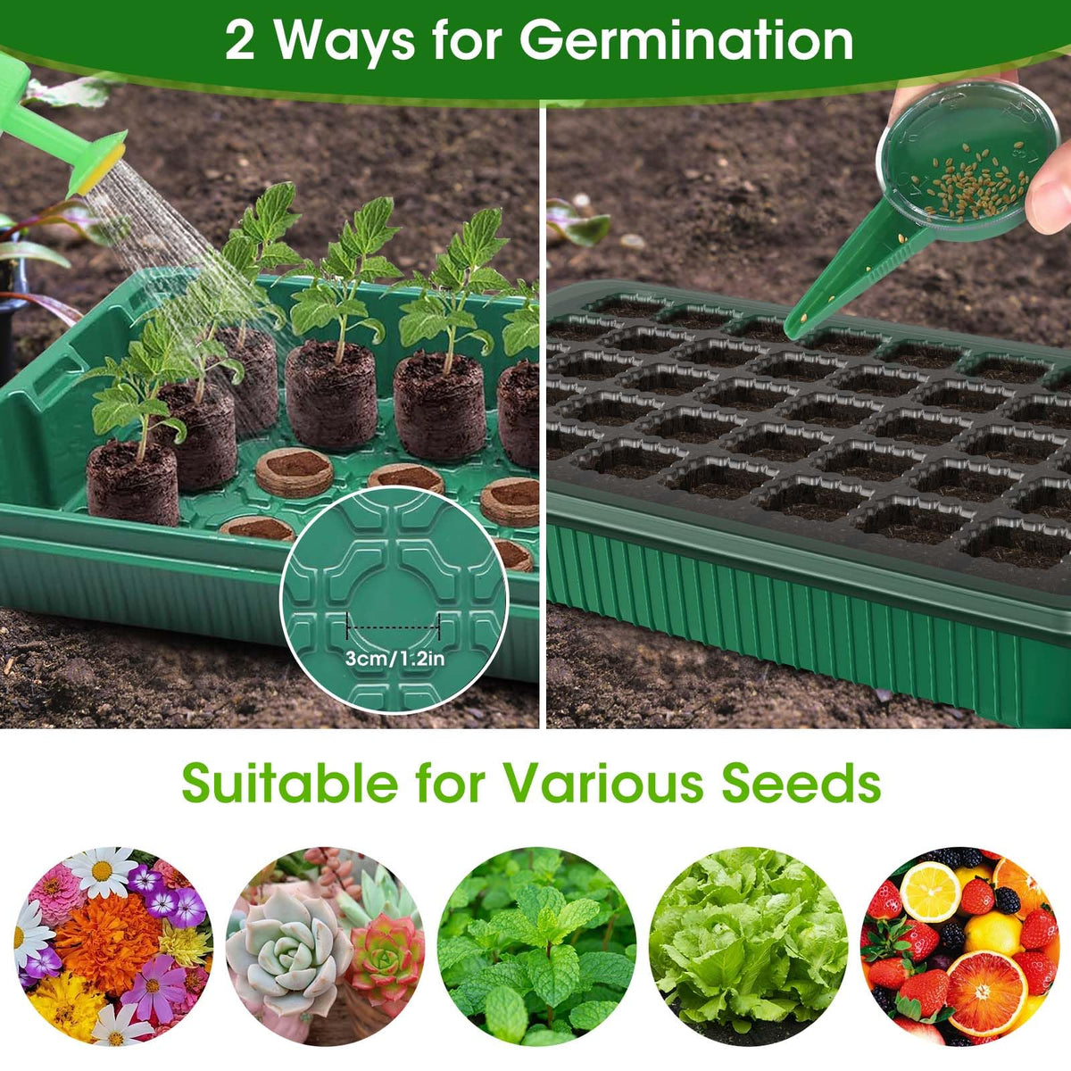 MQUPIN seeder and garden tools simplify sowing and maintenance.