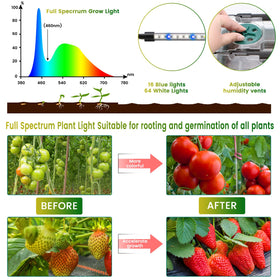 MQUPIN smart timer enables consistent light schedules for seedlings.