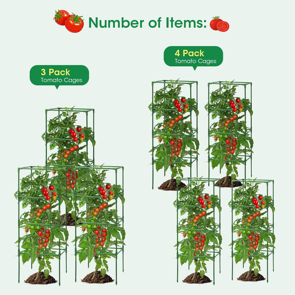 MQUPIN assembly steps for assembling three tomato cages