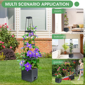MQUPIN vertical garden supports climbing plants like tomatoes, with robust structure.