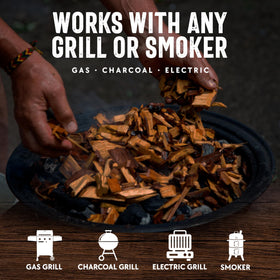 Mr. Bar-B-Q 3-pack variety pack showing versatile hardwood chips.