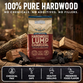 Mr. Bar-B-Q lump charcoal burns hot for searing and long cooks