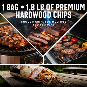Mr. Bar-B-Q Mesquite Smoking Chips at a camping cookout enhancing outdoor meals