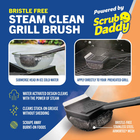 Mr. Bar-B-Q Scrub Daddy head cleans between grates effectively.