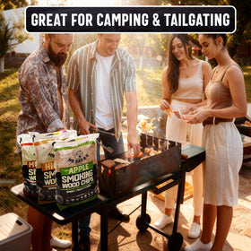 Mr. Bar-B-Q smoker-ready chips for long-lasting smoky flavor.