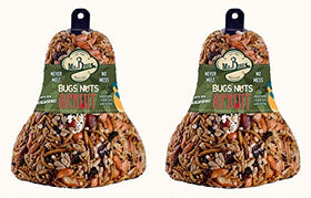 Mr. Bird Bugs, Nuts & Fruit Bell 2-Pack ready to hang, attracts a variety of wild birds.