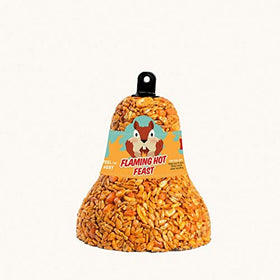 Closeup of Flaming Hot Feast seed bell ingredients designed to boost bird variety.