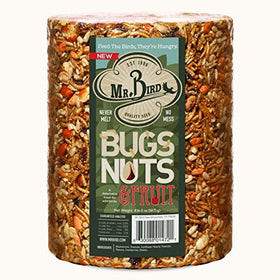 Mr. Bird wild bird seed cylinder, 6-inch size, designed for long-lasting outdoor feeding.