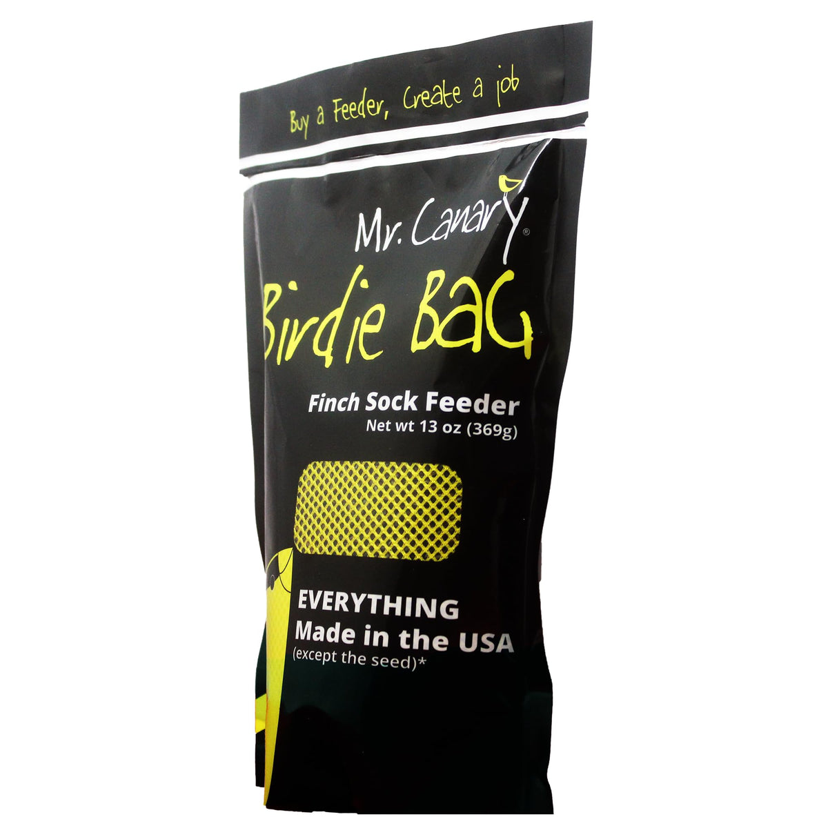 Mr. Canary Birdie Bag USA-made by disability workers in Indiana