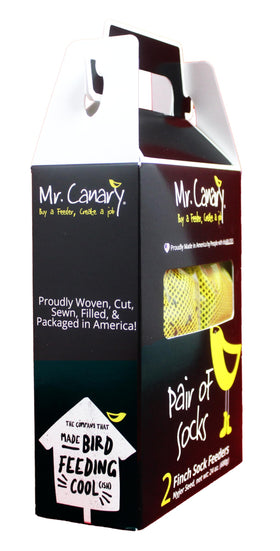 Mr. Canary Nyjer seed filled mesh sacks 2x12oz for reliable seed delivery