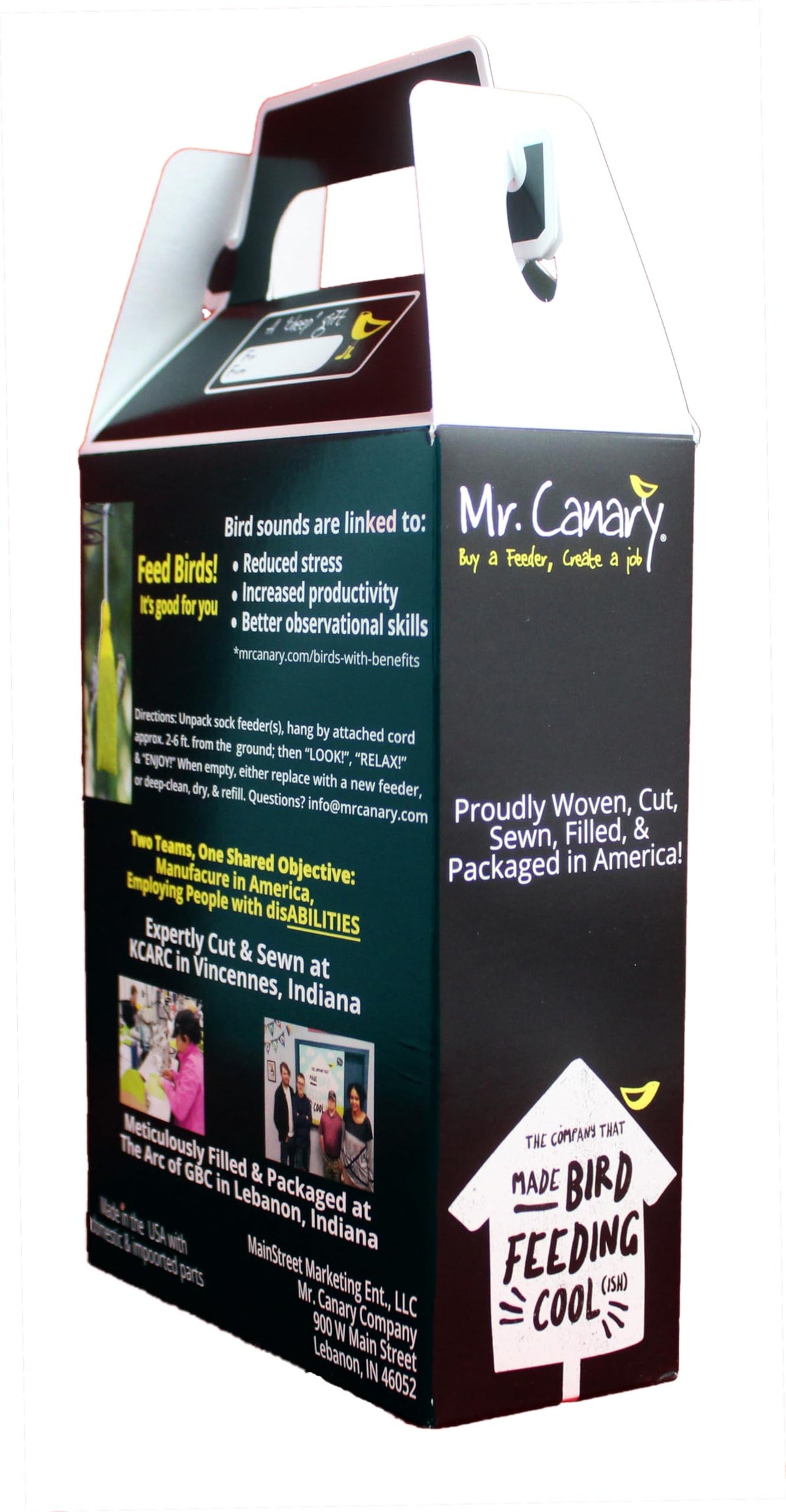 Mr. Canary USA made mesh bags woven and packaged in the USA