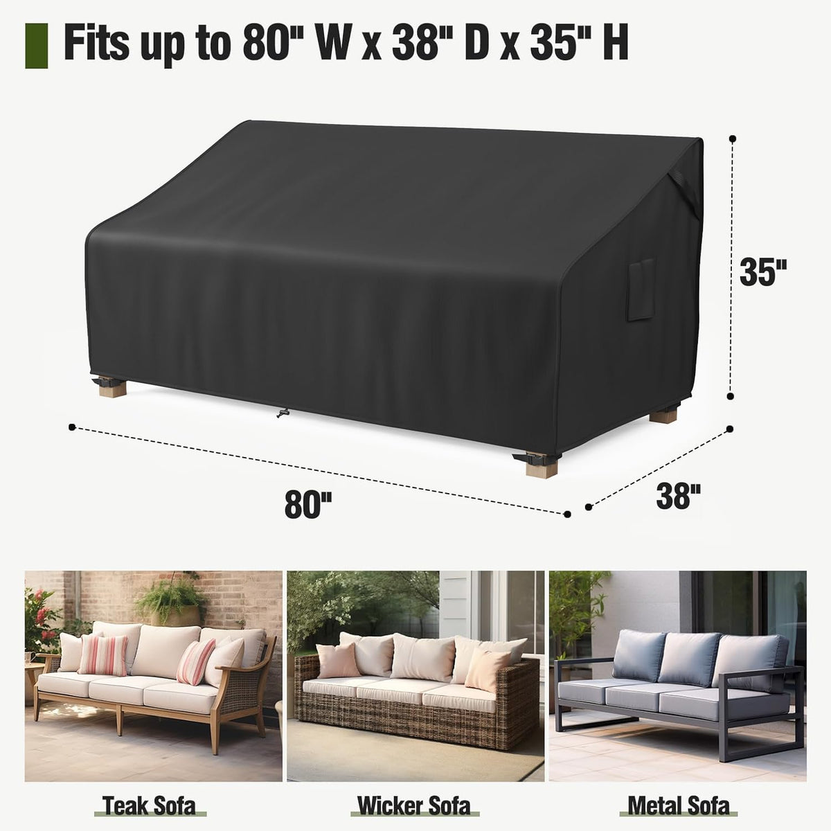 MR. COVER waterproof fabric demonstrates beads and rolls off water for patio protection
