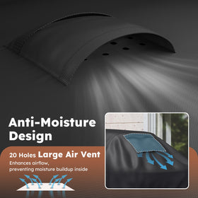 MR. COVER dual air vents promote airflow to prevent condensation buildup.