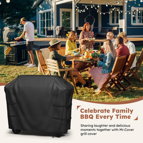 MR. COVER easy-to-clean design keeps Weber Spirit cover looking new after use.