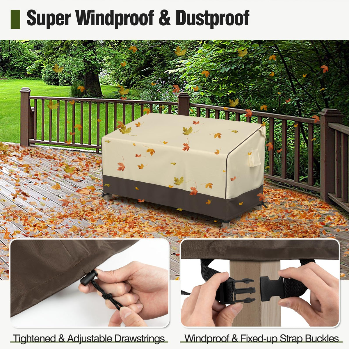 MR. COVER easy-clean patio cover cleans with a wipe after use.