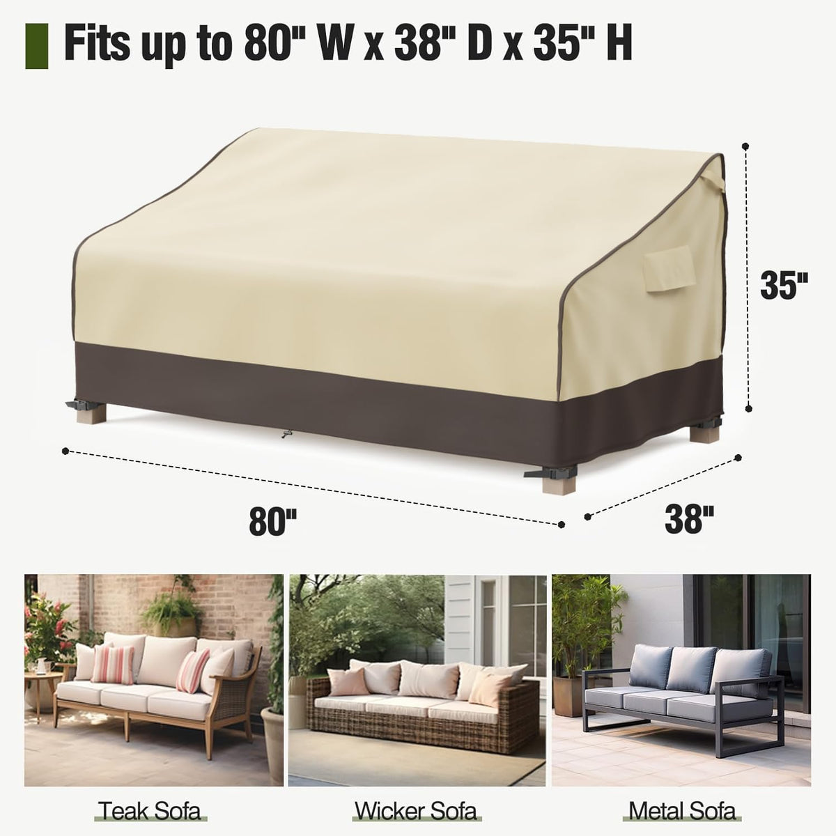 MR. COVER heavy-duty polyester fabric resists tears and fading for long-lasting outdoor use