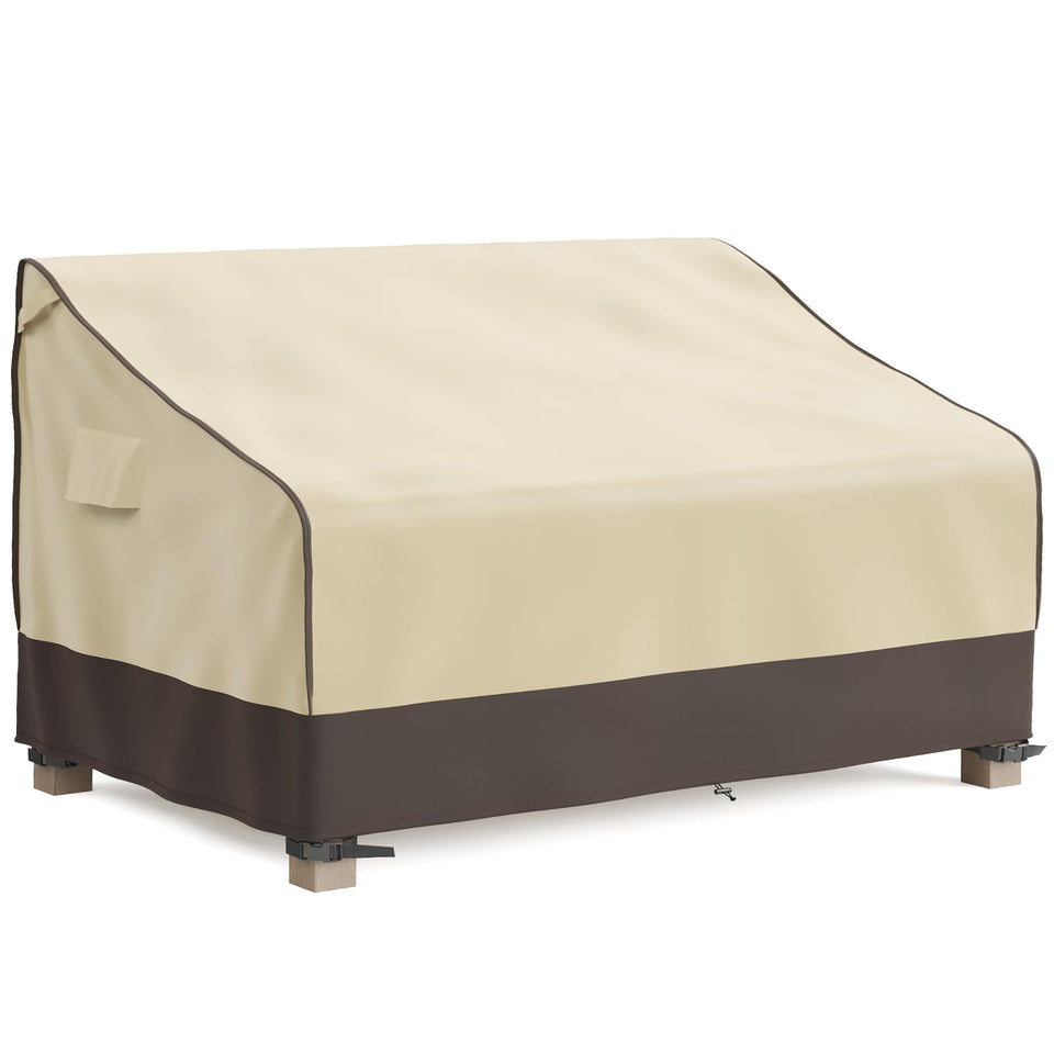 MR. COVER outdoor couch cover waterproof 2-seater protects furniture from rain and dirt.