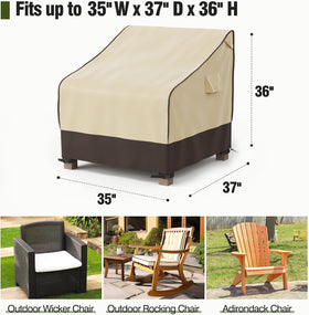 MR. COVER waterproof Adirondack chair cover keeps furniture dry during storms