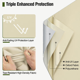 MR. COVER windproof buckles ensure secure fit against strong winds