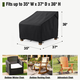 MR. COVER rocking chair fit demonstrates versatile protection for patio seating.