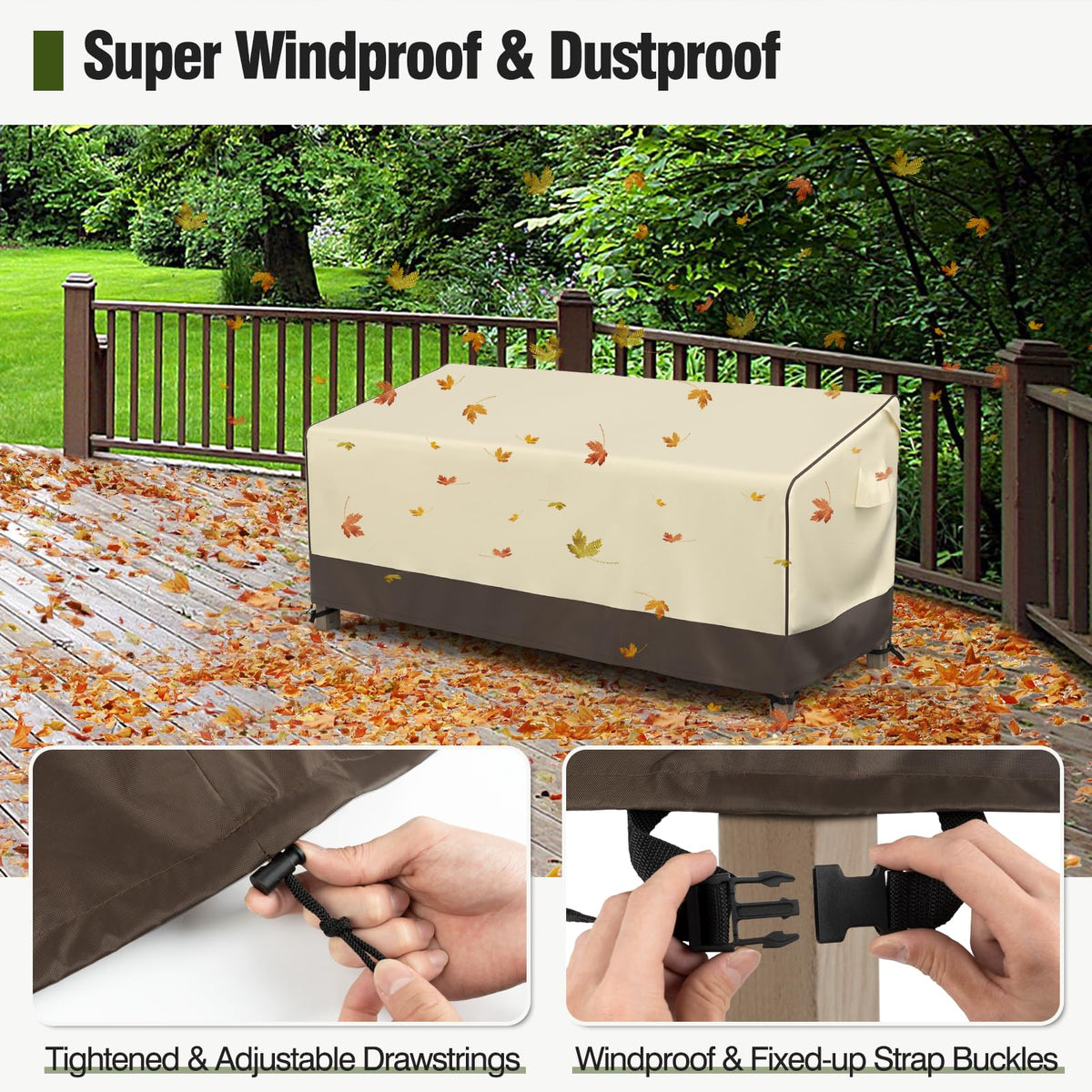 MR. COVER side air vents reduce condensation for a drier patio sofa